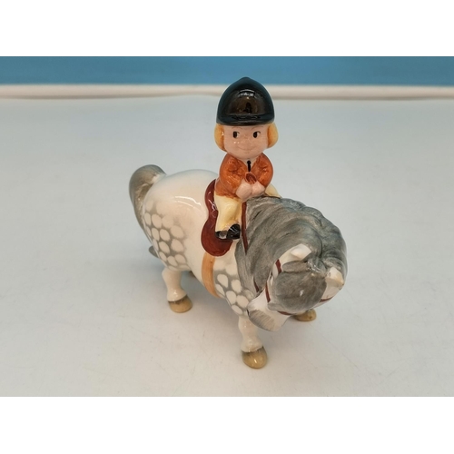 23 - Boxed Beswick Thelwell 'Angel on Horseback Learner'. 12cm High x 14cm.