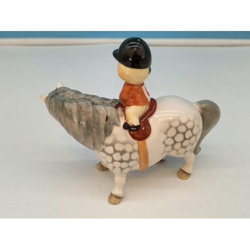 23 - Boxed Beswick Thelwell 'Angel on Horseback Learner'. 12cm High x 14cm.