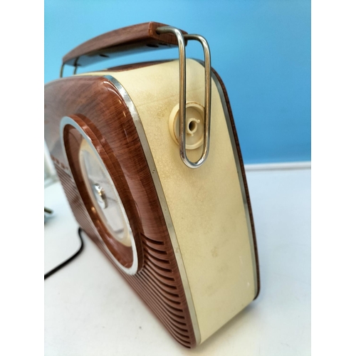 233 - Bush Vintage Style Walnut Finish FM/MW/LW Radio W/O. Handle A/F.