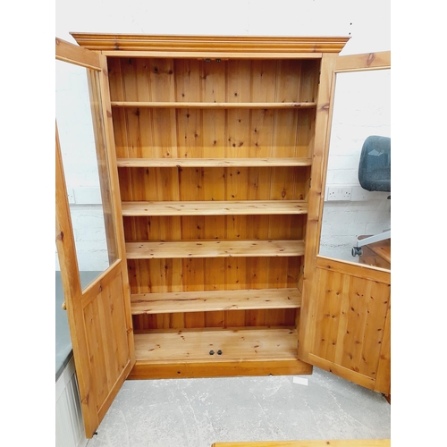 266 - Pine Welsh Dresser Style Cabinet. 185cm High, 105cm x 32cm. Collection Only