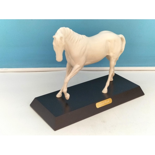 271 - Royal Doulton 'Spirit of Youth' Horse Figure on Plinth. 21cm High, 28cm x 12cm. Seconds