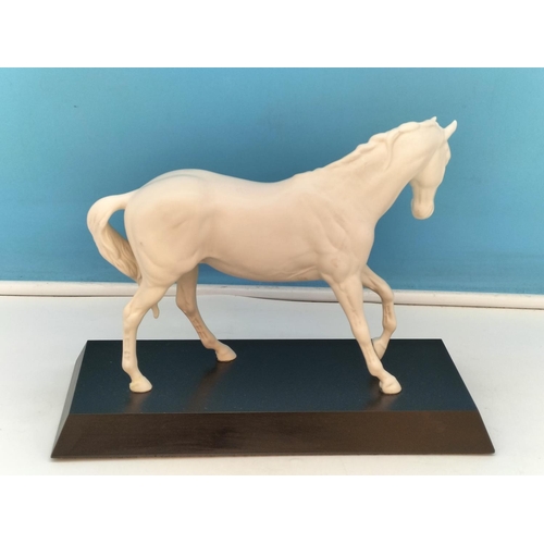 271 - Royal Doulton 'Spirit of Youth' Horse Figure on Plinth. 21cm High, 28cm x 12cm. Seconds