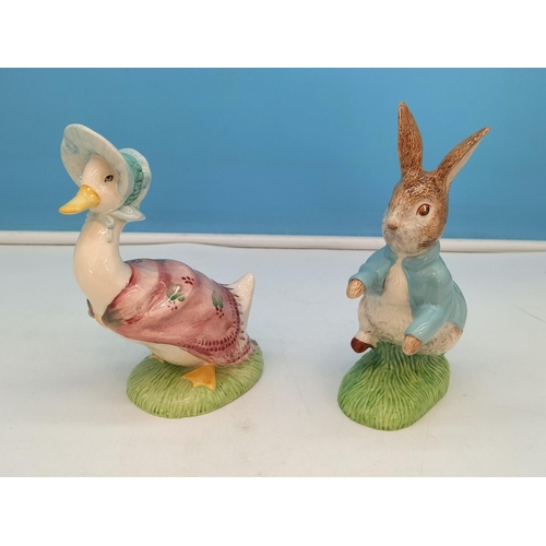 282 - Boxed Beswick Beatrix Potter Peter Rabbit 100 Years Large Size (13cm High x 15cm) Figures (2), 'Pete... 