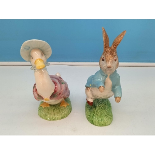 282 - Boxed Beswick Beatrix Potter Peter Rabbit 100 Years Large Size (13cm High x 15cm) Figures (2), 'Pete... 