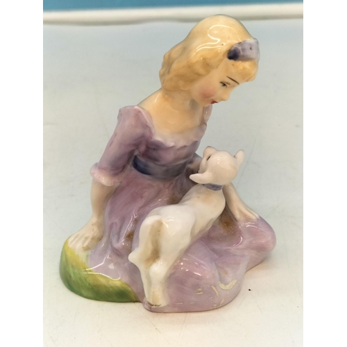 327 - Royal Doulton 15cm Figure 'Bedtime' HN 1978 plus Royal Doulton 'Mary Had a Little Lamb HN 2048.