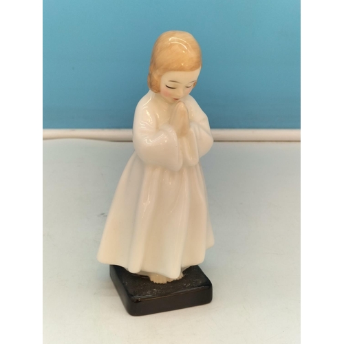 327 - Royal Doulton 15cm Figure 'Bedtime' HN 1978 plus Royal Doulton 'Mary Had a Little Lamb HN 2048.