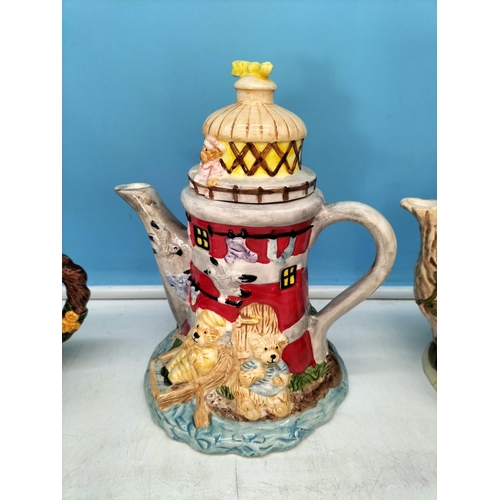 347 - Collection of Ceramics to include Lilliput Lane Cottages and Collectable Teapots