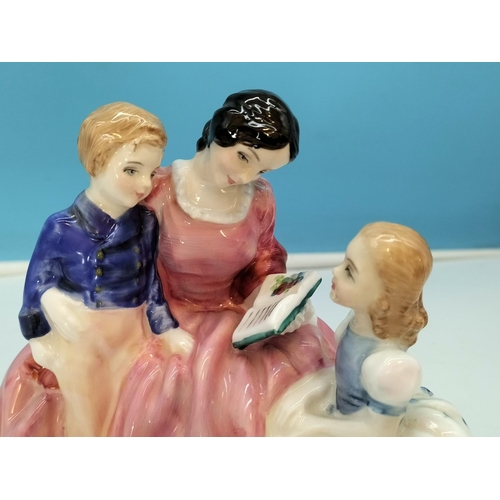 411 - Royal Doulton Figure 'The Bedtime Story' HN 2059. 13cm High x 15cm.