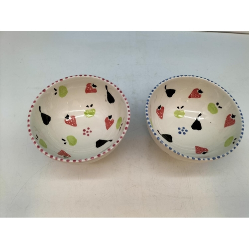 414 - Emma Bridgewater Dessert Bowls (2) 'Grandma' and 'Grandad' plus Cream/Custard Jug