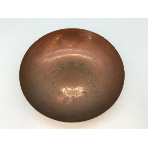 429 - Borrowdale Hand Beaten Copper Bowl. 5cm High x 22cm Diameter