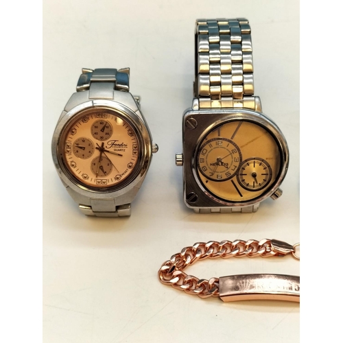 476 - Gents Quartz Watches (4) W/O to include Henleys, Head, etc plus Fashion Bracelet.