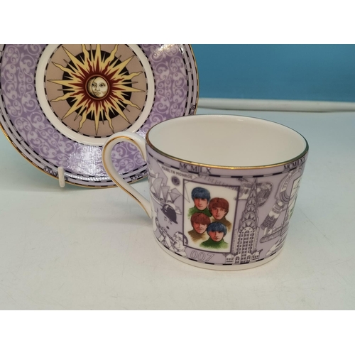 497 - Wedgwood China 'Millennium' Collection Cups and Saucers (2) plus Mug (8.5cm Tall).