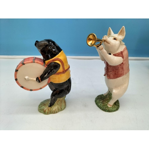 5 - 9 Piece Beswick Pig Band. All But One Boxed. Tallest 12cm.