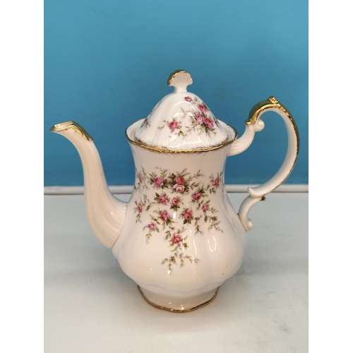 500 - Paragon China 23cm Coffee Pot in the 'Victoriana Rose' Pattern.