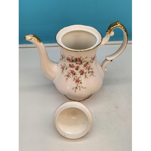 500 - Paragon China 23cm Coffee Pot in the 'Victoriana Rose' Pattern.