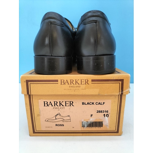 55 - Boxed Barker Ross Black Calf Gents Shoes. UK Size 10. Light Wear