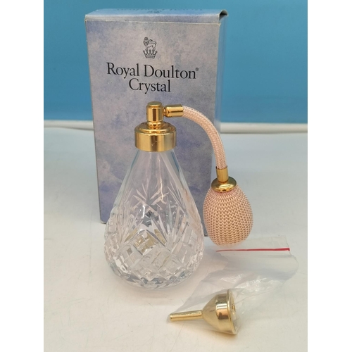 643 - Boxed Royal Doulton Crystal Atomisers (2) and Vases (2).