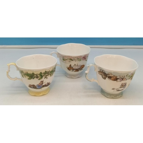 84 - Royal Doulton Brambly Hedge Cups (10) and a Saucer. Mostly Seconds