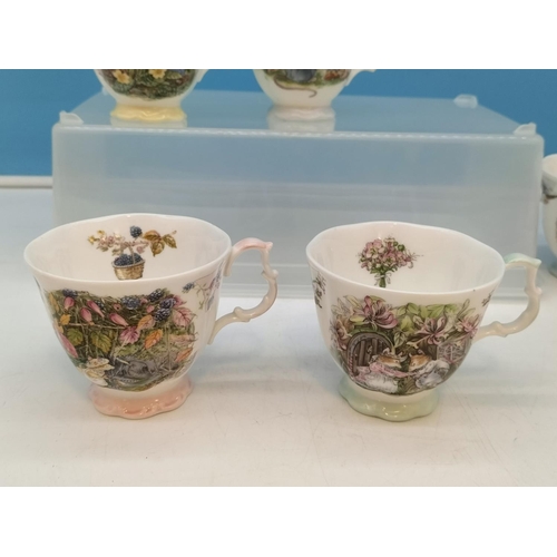 84 - Royal Doulton Brambly Hedge Cups (10) and a Saucer. Mostly Seconds