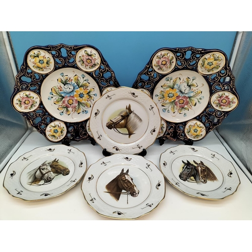 99 - Collection of Mixed Pottery and Glass to include Portuguese 39cm Hand Painted Wall Plaques (2), Char... 