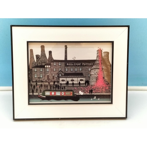 104 - Framed and Glazed Prints of Stoke on Trent Bottle Kilns (3) to include North Staffs Royal Infirmary,... 