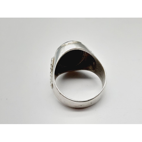 148 - Gents Silver Rings (2), Unmarked but Tested. Size U & M.