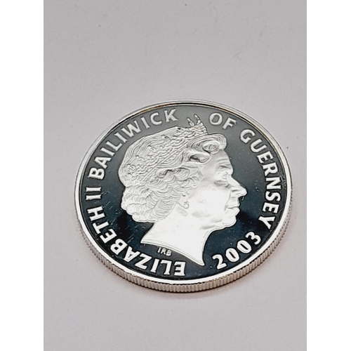 165 - Silver 2003 Bailiwick of Guernsey 'Nelson' Five Pound Coin.