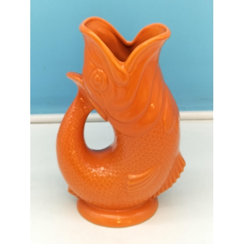 192 - Wade Orange 22cm Gluggle Jug.