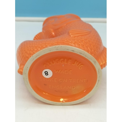 192 - Wade Orange 22cm Gluggle Jug.