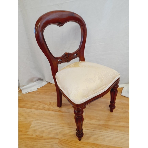 246 - Childs Mahogany Balloon Back Chair. 46cm High x 26cm. Collection Only