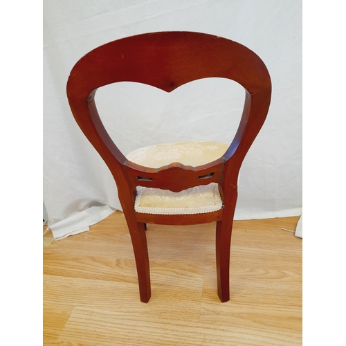 246 - Childs Mahogany Balloon Back Chair. 46cm High x 26cm. Collection Only