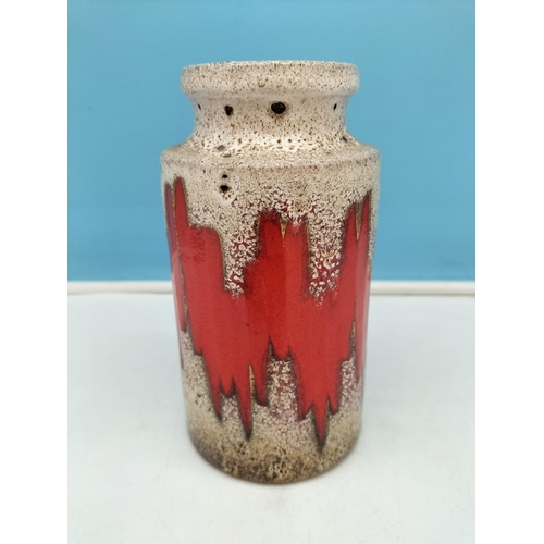 274 - West German 18cm Fat Lava Vase. 203/18.