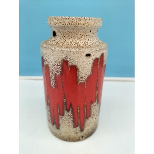 274 - West German 18cm Fat Lava Vase. 203/18.