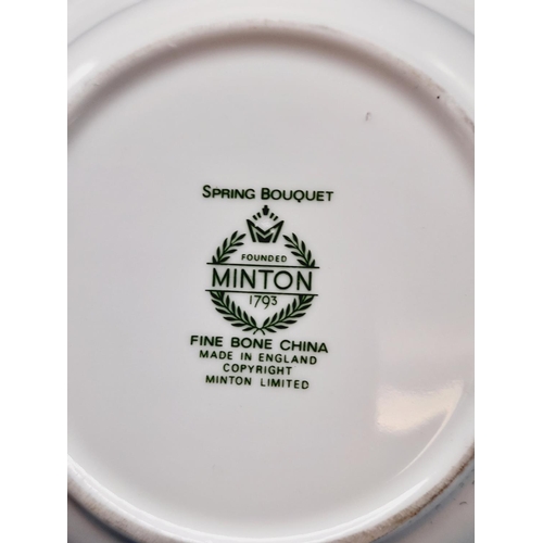 375 - Minton China 17cm Breakfast Bowls in the 'Spring Bouquet' Design. Seconds Quality.