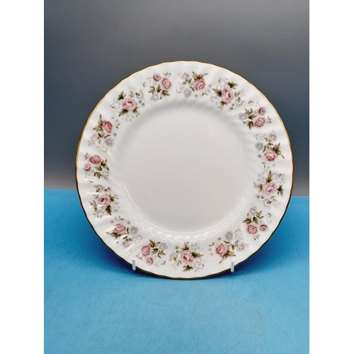 458 - Minton China 23cm Salad Plates (6) in the 'Spring Bouquet' Design. Seconds Quality.