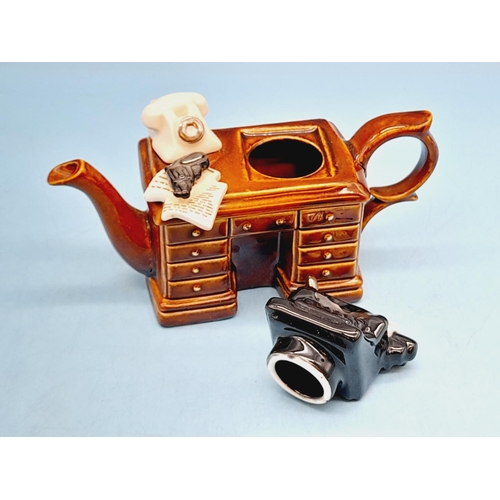 465 - Paul Cardew Small 10cm Detective Story 'Murder at the Grange' Teapot.