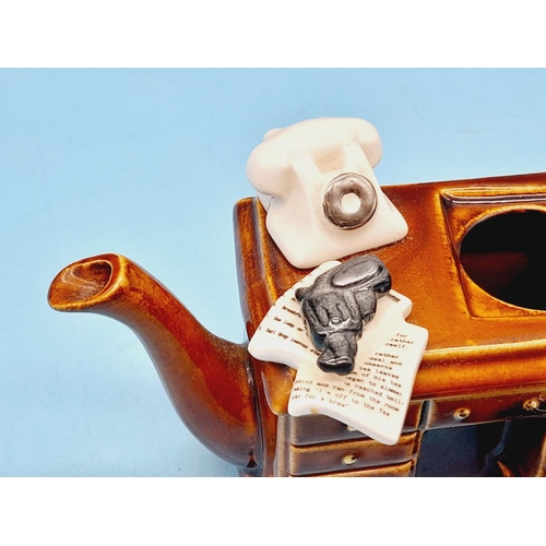 465 - Paul Cardew Small 10cm Detective Story 'Murder at the Grange' Teapot.