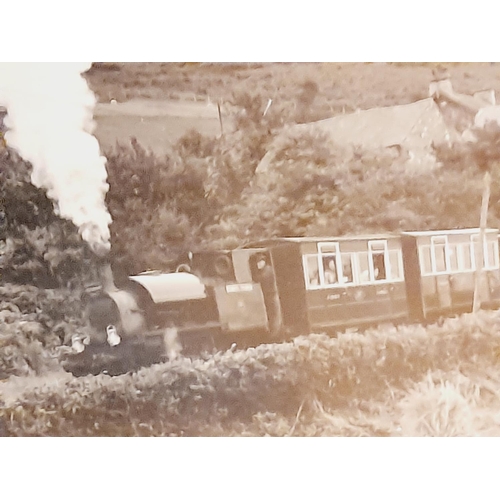 549 - Framed Black and White Photo of the Snowdon Mountain Railway at Clogwyn Station. 52cm x 40cm.