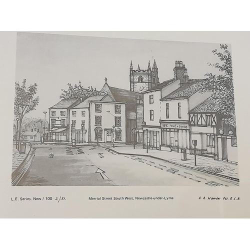 557 - Set of 4 Limited Edition Framed Scenes of Newcastle-Under-Lyme by A.A.Warren. 28cm x 22cm.