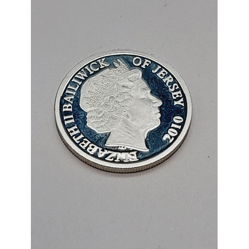 57 - Silver 2010 Bailiwick of Jersey Revolution to Restoration Two Pound Coin.