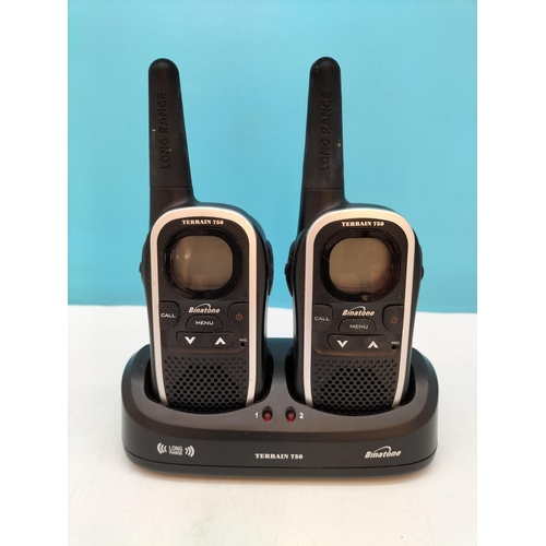 604 - Terran 750 Binatone Walkie Talkies. No Power Cable. Untested.