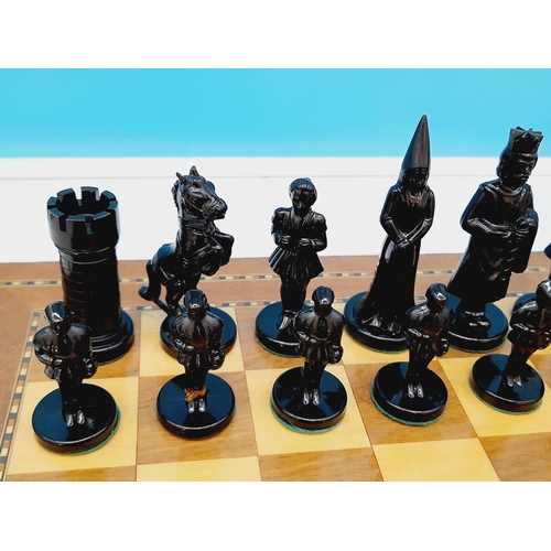 79 - Vintage Ajedrez Fantasia Chess Set and Board (40cm x 40cm).