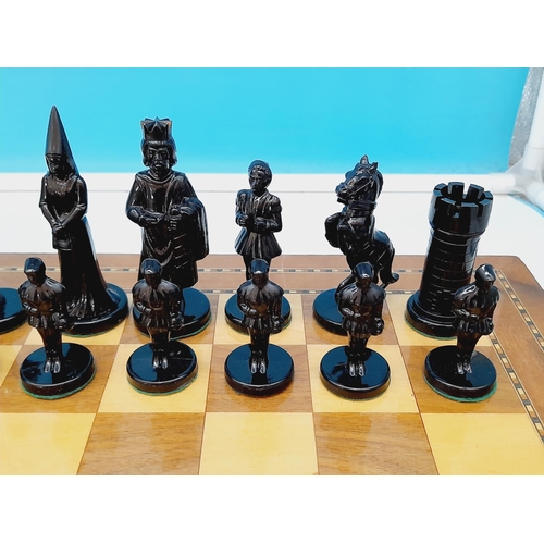 79 - Vintage Ajedrez Fantasia Chess Set and Board (40cm x 40cm).