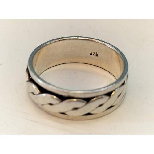 303 - Silver 925 Spinner Ring. Size Z+1.