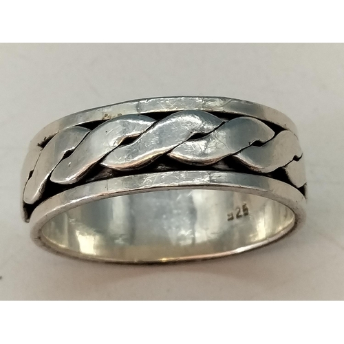 303 - Silver 925 Spinner Ring. Size Z+1.