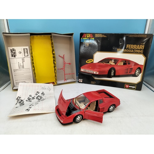 467 - Burago Die-Cast 1:18 Scale Metal Car Kits (2). Completed.