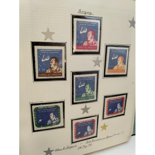 217 - 4 Folders of 'Space Race' Stamps plus Quantity of First Day Covers.