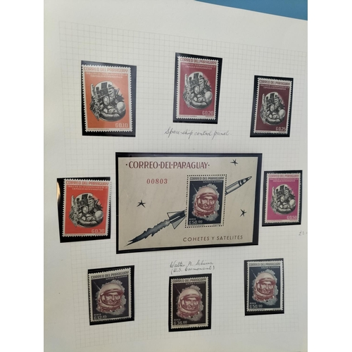 217 - 4 Folders of 'Space Race' Stamps plus Quantity of First Day Covers.