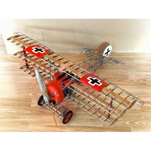 71 - Model Airways 1:16 Scale Replica Model of a Fokker DR 1 Triplane. 35cm High, 76cm x 90cm. Collection... 
