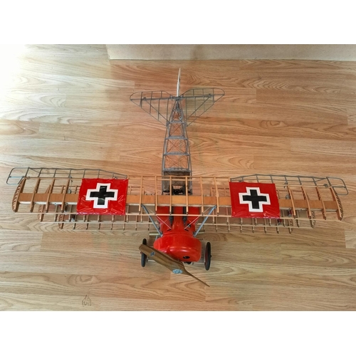 71 - Model Airways 1:16 Scale Replica Model of a Fokker DR 1 Triplane. 35cm High, 76cm x 90cm. Collection... 